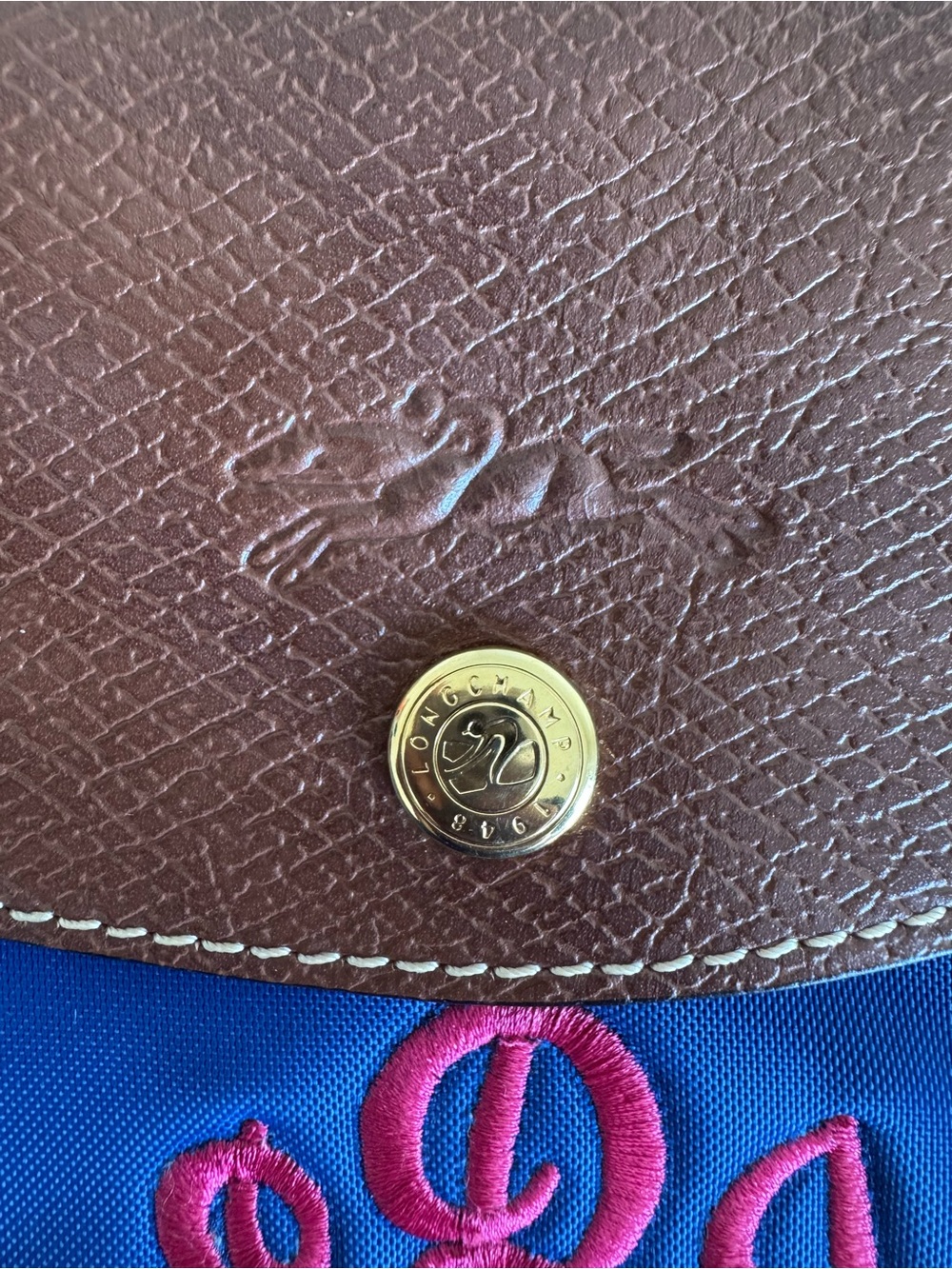 LONGCHAMP LE PLIAGE ORIGINAL M TOTE ROYAL BLUE BAG - Picture 9 of 11